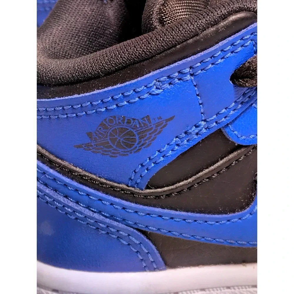 Nike‎ Air Jordan Retro 1 Mid Toddler Size 4C Blue/Black Sneakers